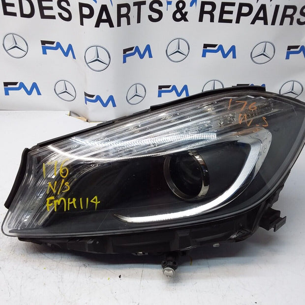 2016 MERCEDES A-CLASS W176 HEADLIGHT PASSENGER NS A1768202961 FMH114 (Damaged)