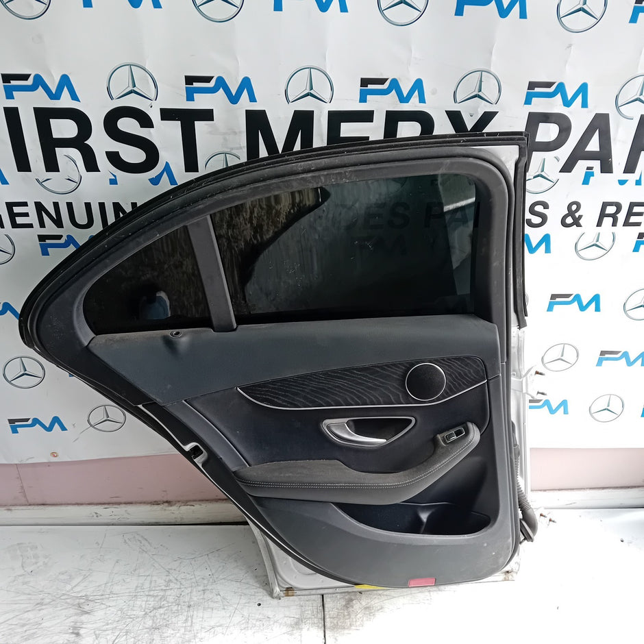 MERCEDES C-CLASS W205 PASSENGER  REAR DOOR NSR SILVER 2014 ON COMPLETE FMD193