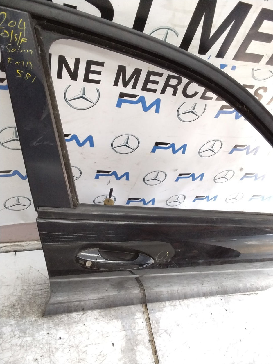 MERCEDES BENZ  C-CLASS W204 DRIVER FRONT DOOR OSF BLACK 2008-14  FMD581