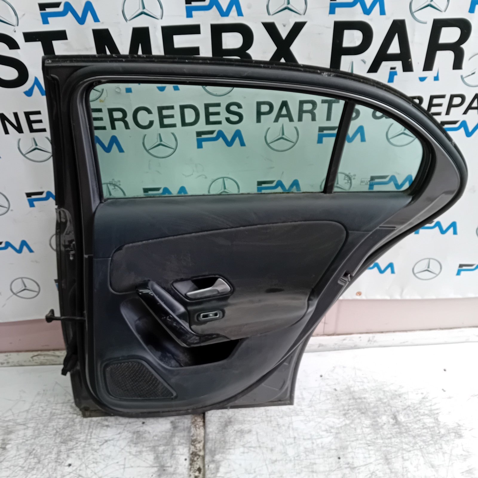 MERCEDES A-CLASS W177 DRIVER REAR DOOR OSR GREY COMPLETE 2018 ON FMD415