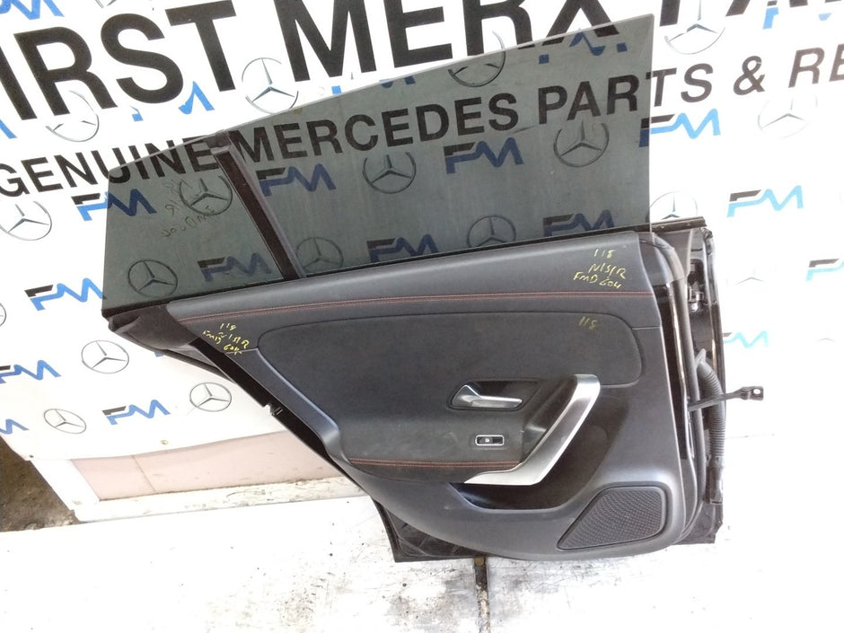 MERCEDES CLA C118 PASSENGER REAR DOOR NSR BLACK 2019 ONWARDS COMPLETE FMD604