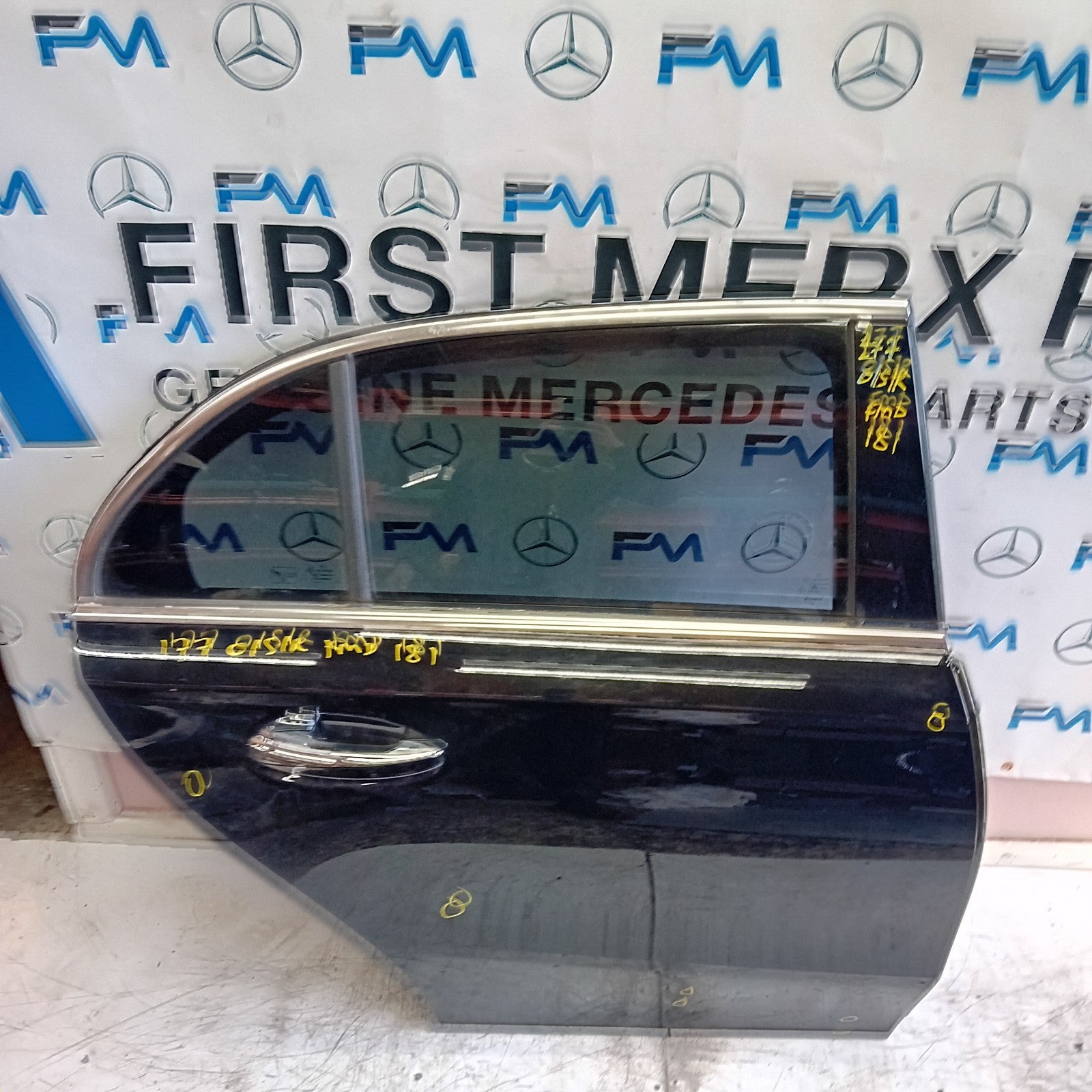 MERDEDES A-CLASS W177 DRIVER SIDE REAR DOOR OSR BLACK 2018 ON COMPLETE FMD181