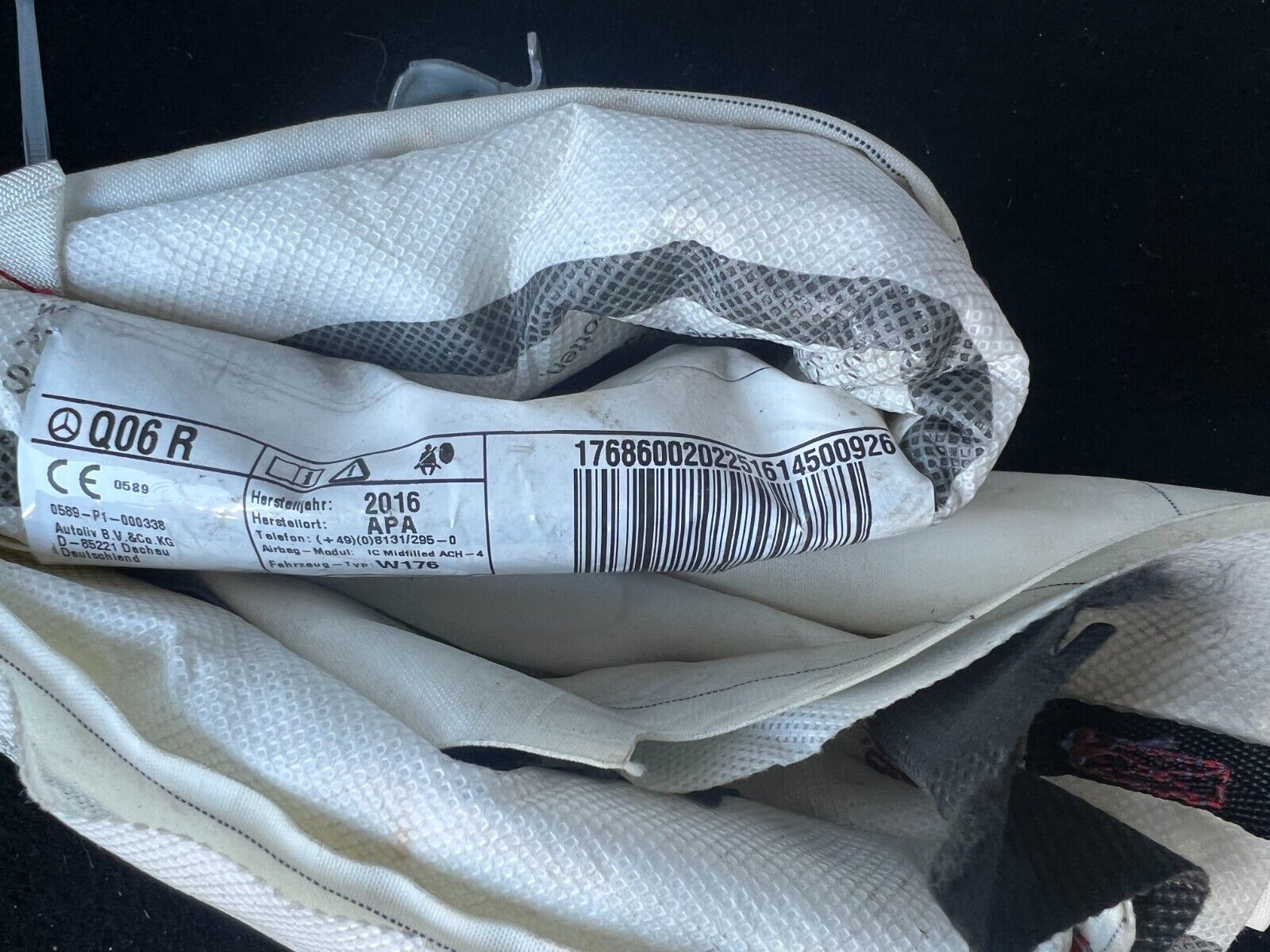 Mercedes W176 Head Airbag Roof Curtain Right O/S A1768600202