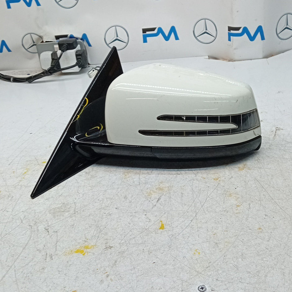 MERCEDES E-CLASS W207 PASSENGER WING MIRROR NS WHITE 2009-2016 FMM57