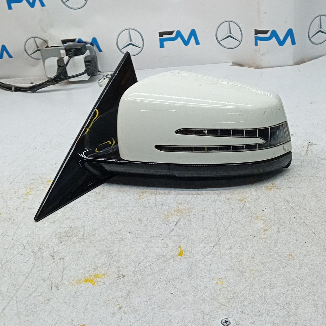 MERCEDES E-CLASS W207 PASSENGER WING MIRROR NS WHITE 2009-2016 FMM57