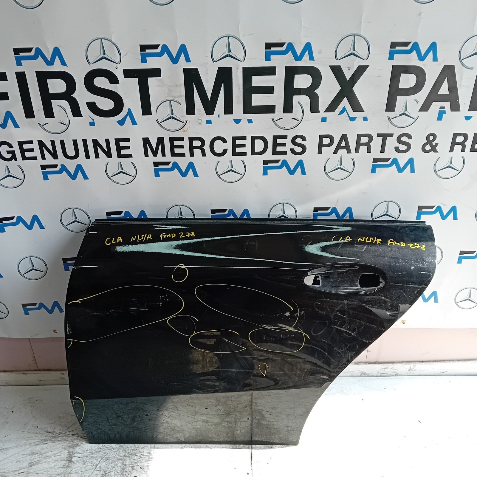 MERCEDES BENZ CLA W118 PASSENGER REAR SIDE DOOR NSR 2019 ON BLACK FMD278