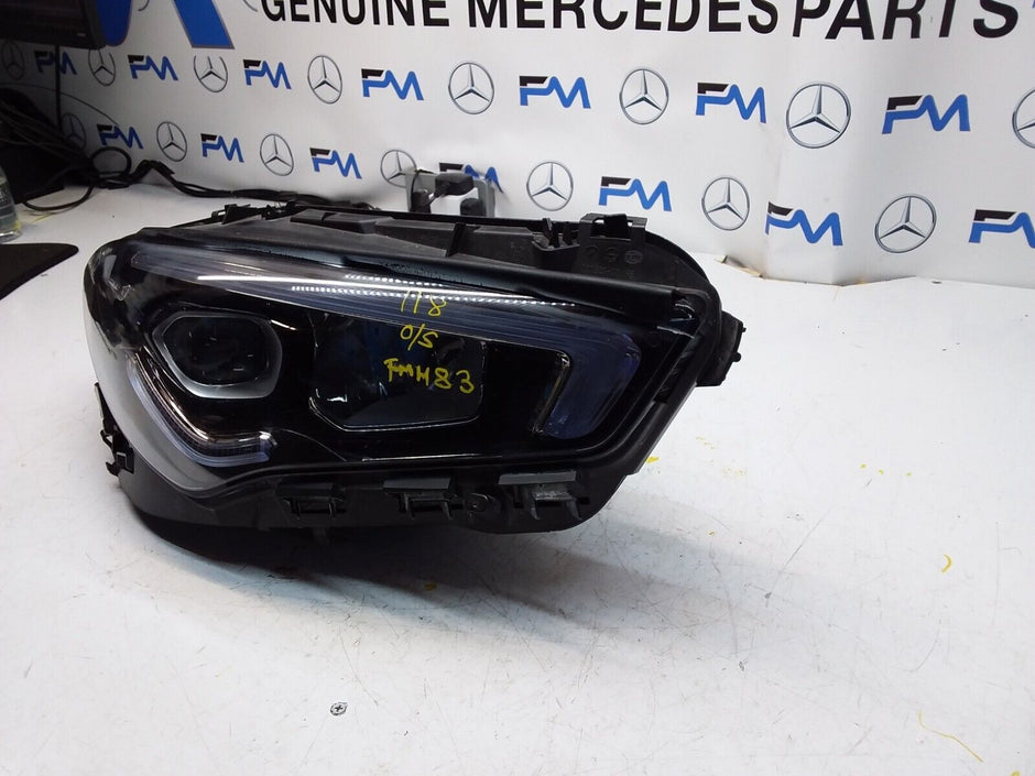 MERCEDES W118 CLA DRIVER O/S HEADLIGHT A1189068600 FMH83 LED HIGH PERFORM