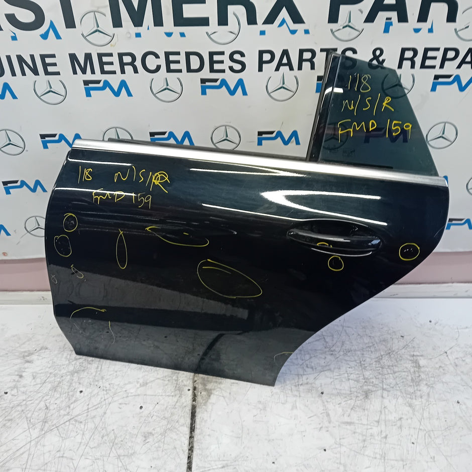 MERCEDES CLA W118 PASSENGER REAR DOOR N/S/R BLACK 2019 ONWARDS COMPLETE FMD159