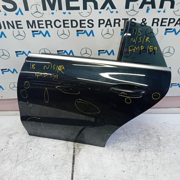 MERCEDES CLA W118 PASSENGER REAR DOOR N/S/R BLACK 2019 ONWARDS COMPLETE FMD159
