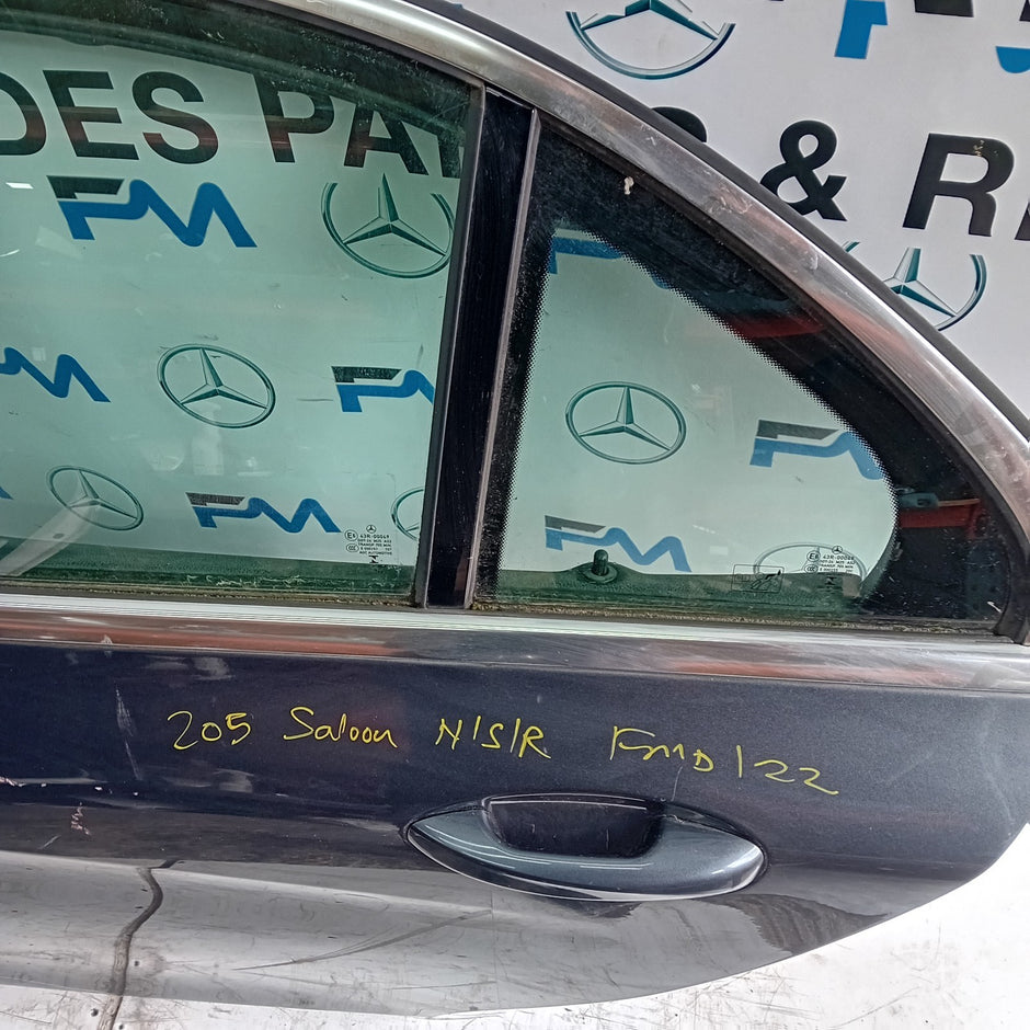 MERCEDES BENZ C-CLASS W205 PASSENGER SIDE REAR DOOR N/S/R GREY FMD122
