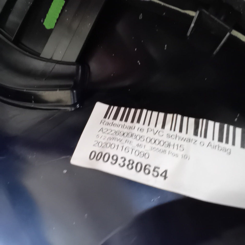 MERCEDES S-CLASS W222 REAR RIGHT INNER QUARTER PNAEL TRIM CORNER A2226909805