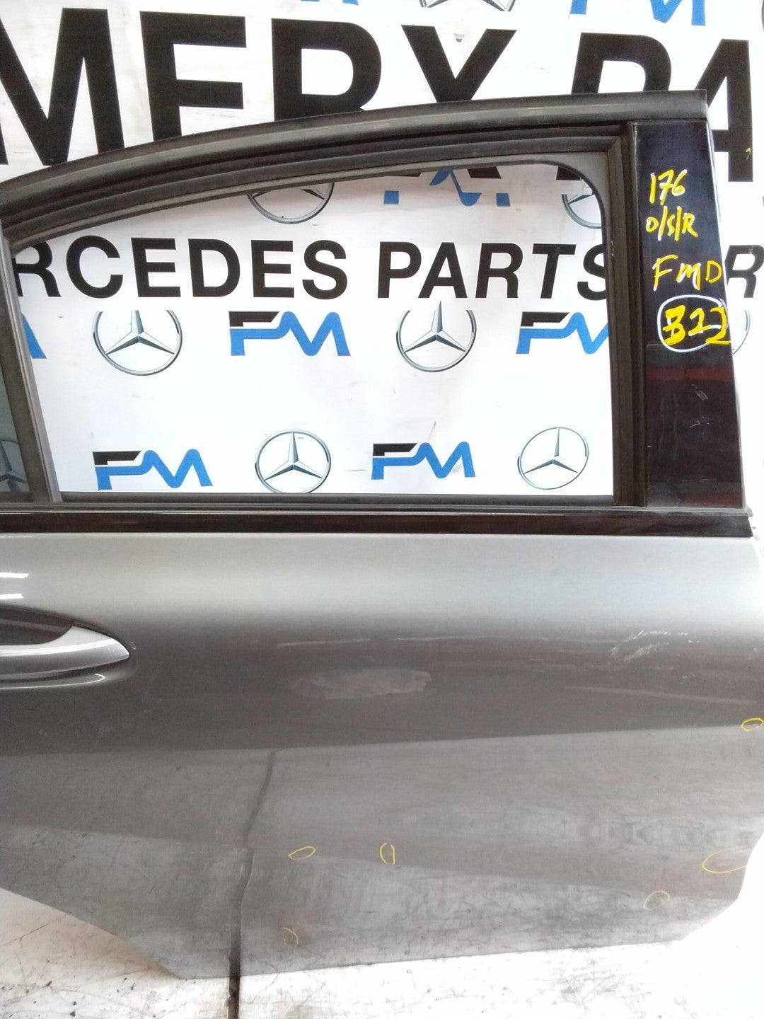 MERCEDES BENZ A-CLASS W176 SLN DRIVER REAR DOOR OSR GREY 2012-2018 FMD322