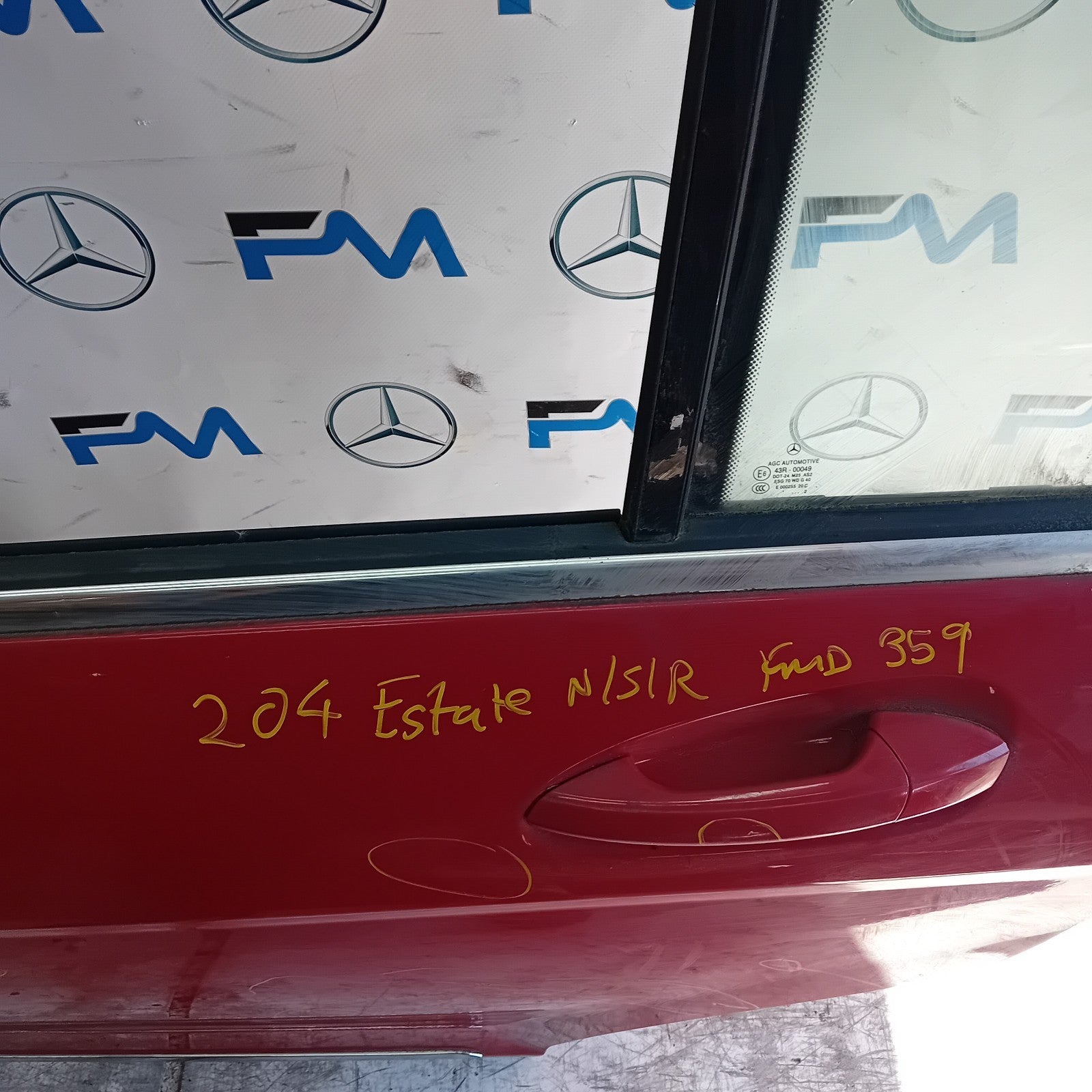 MERCEDES C-CLASS S204 EST PASSENGER REAR DOOR NSR RED 2008-14 FMD459