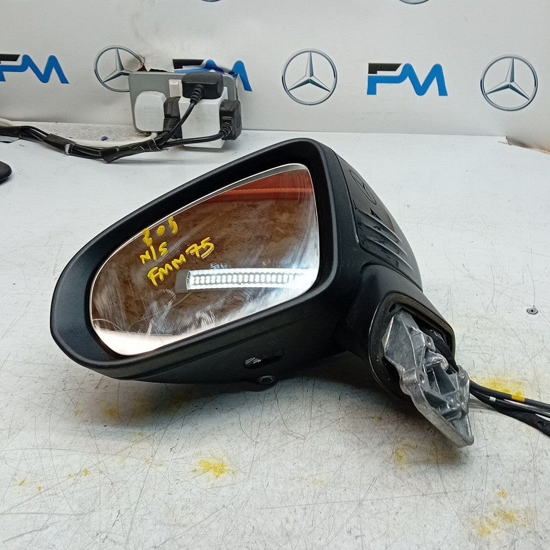 MERCEDES C-CLASS W205 PASSENGER WING MIRROR NS BLACK PL CAMERA A2058104901 FMM75