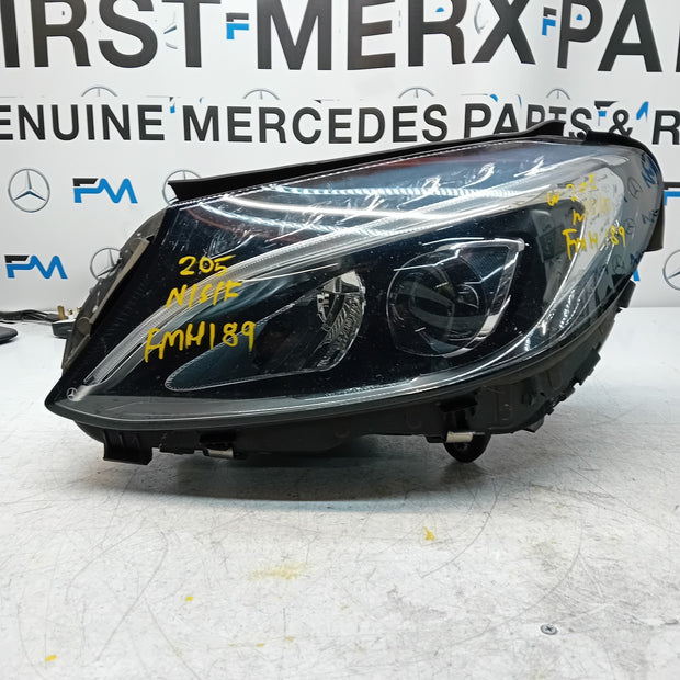MERCEDES C-CLASS W205 PASSENGER  HIGH PERFORM HEADLIGHT A2059062704 20l4 FMH189