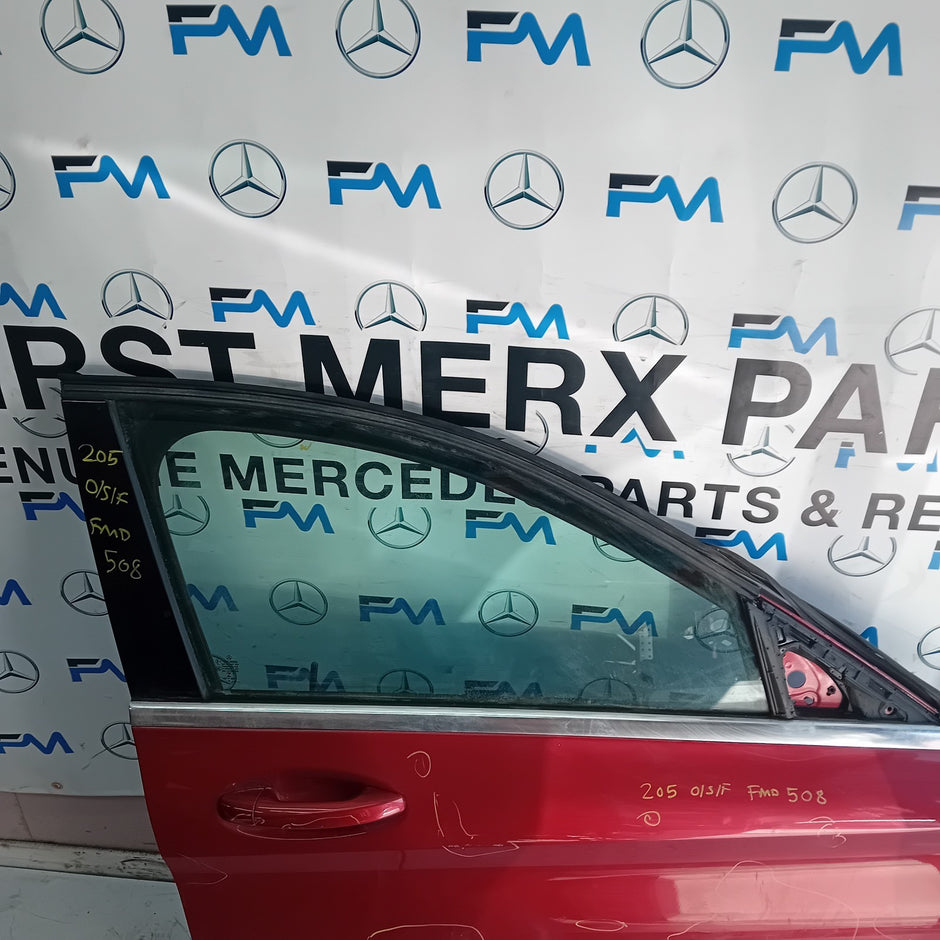 MERCEDES C-CLASS W205 DRIVER FRONT DOOR OSF 2014 RED  FMD508