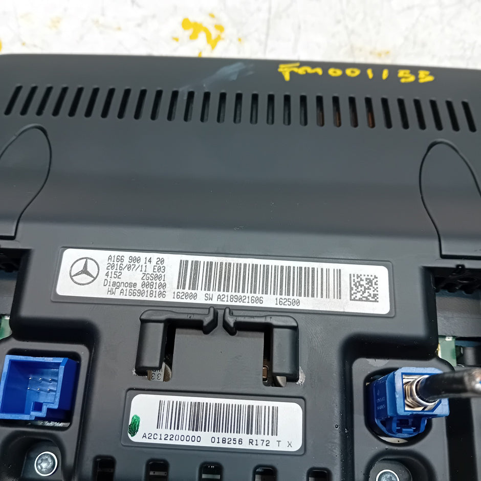 MERCEDES GLS-CLASS X166 DISPLAY SCREEN A1669001420 2016 FM001155