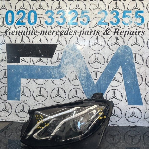 MERCEDES E CLASS W213 16 - 19 HEADLIGHT PASSENGER SIDE LEFT A2139069103 FMH70