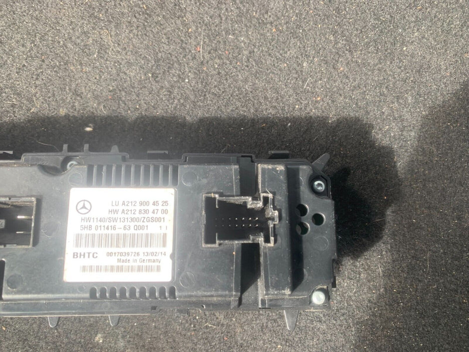 MERCEDES BENZ E CLASS 212 SERIES 2009-2016 HEATER/AC CONTROLLER A2129004525