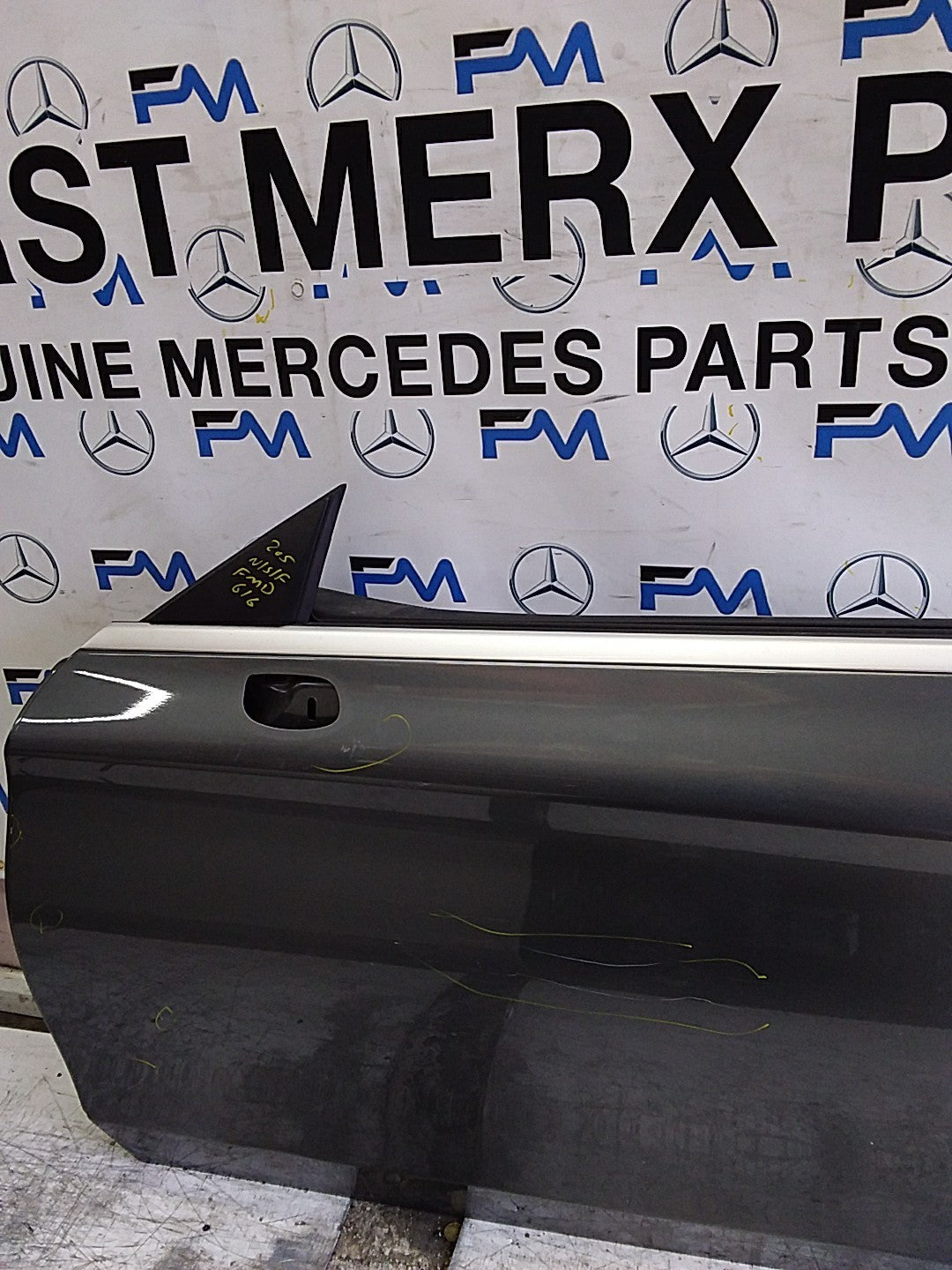 MERCEDES C-CLS C205 COUPE PASSENGER FRONT DOOR NSF GREY 2016 ONW COMPLETE FMD616
