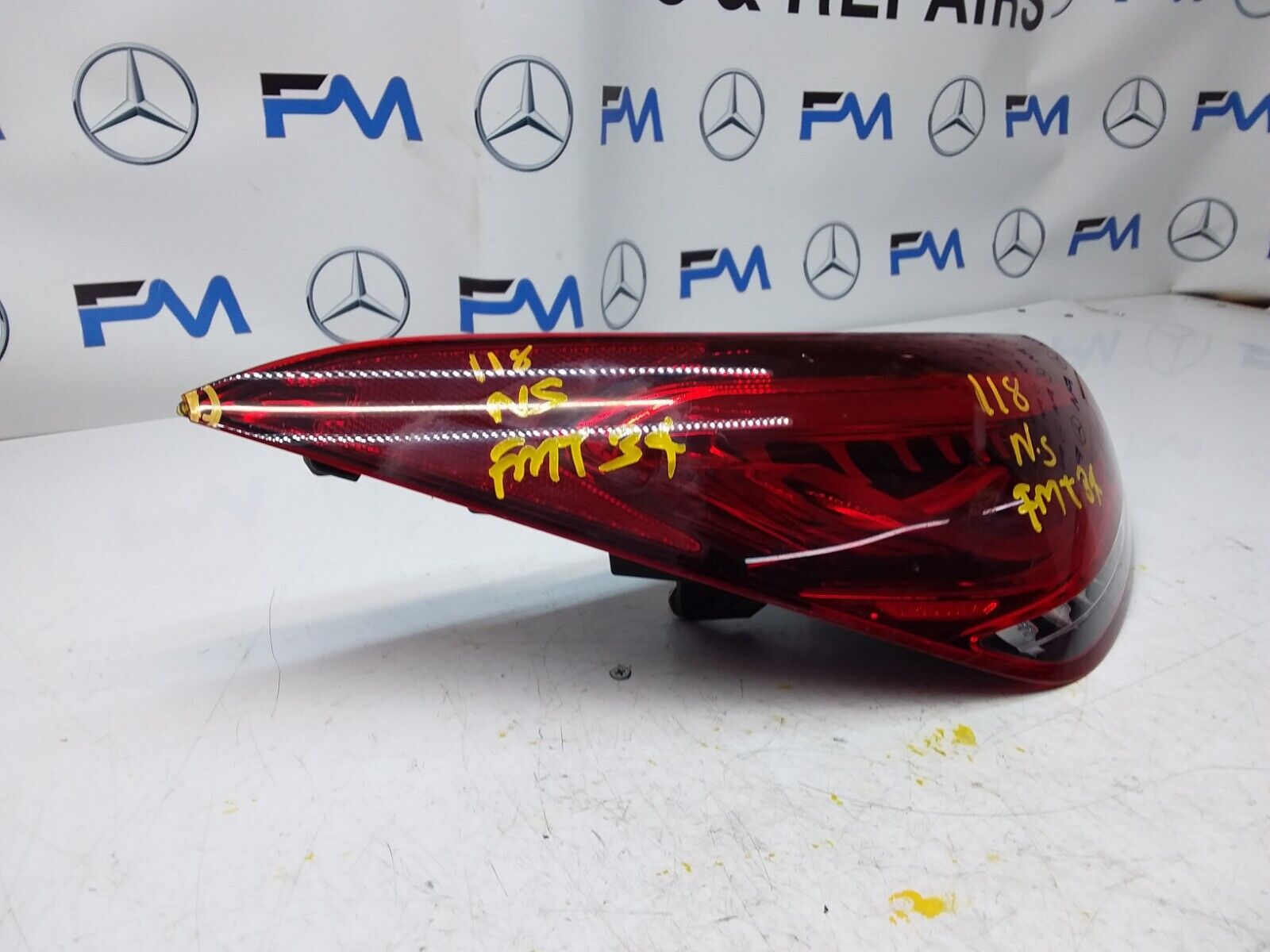 MERCEDES CLA W118 REAR PASSENGER SIDE N/S LED LIGHT FMT34 (DAMAGED)