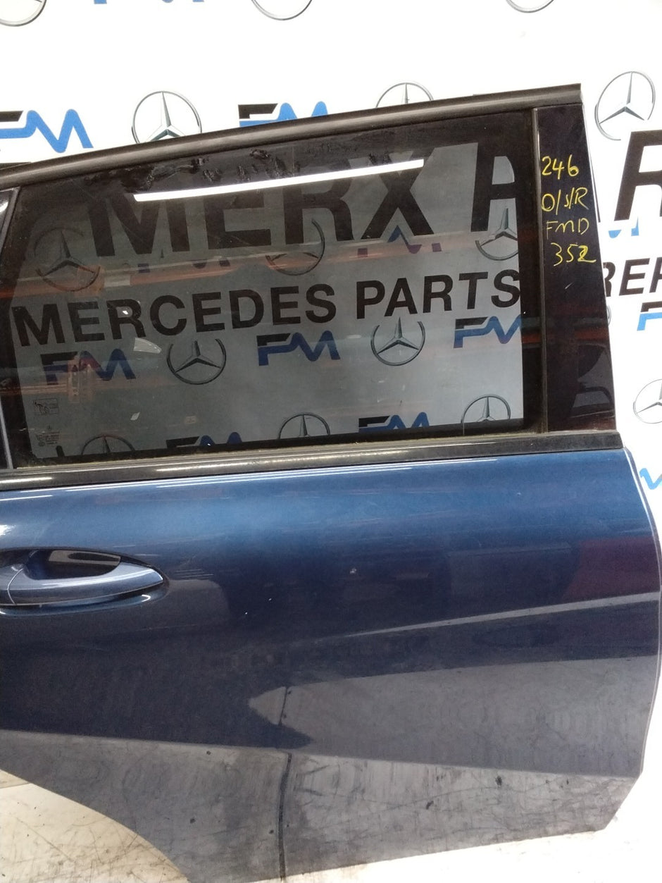 MERCEDES B-CLASS W246 DRIVER REAR DOOR OSR BLUE 2012-19 COMPLETE FMD352