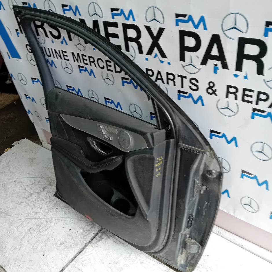 MERCEDES GLC X253 PASSENGER FRONT DOOR NSF BLACK 2016 ON GREY COMPLETE FMD213