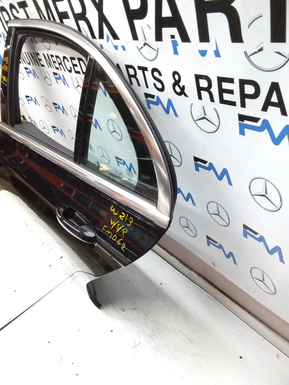 MERCEDES BENZ  E-CLASS W213 PASSENGER SIDE REAR DOOR N/S/R COMPLETE BLACK FMD62