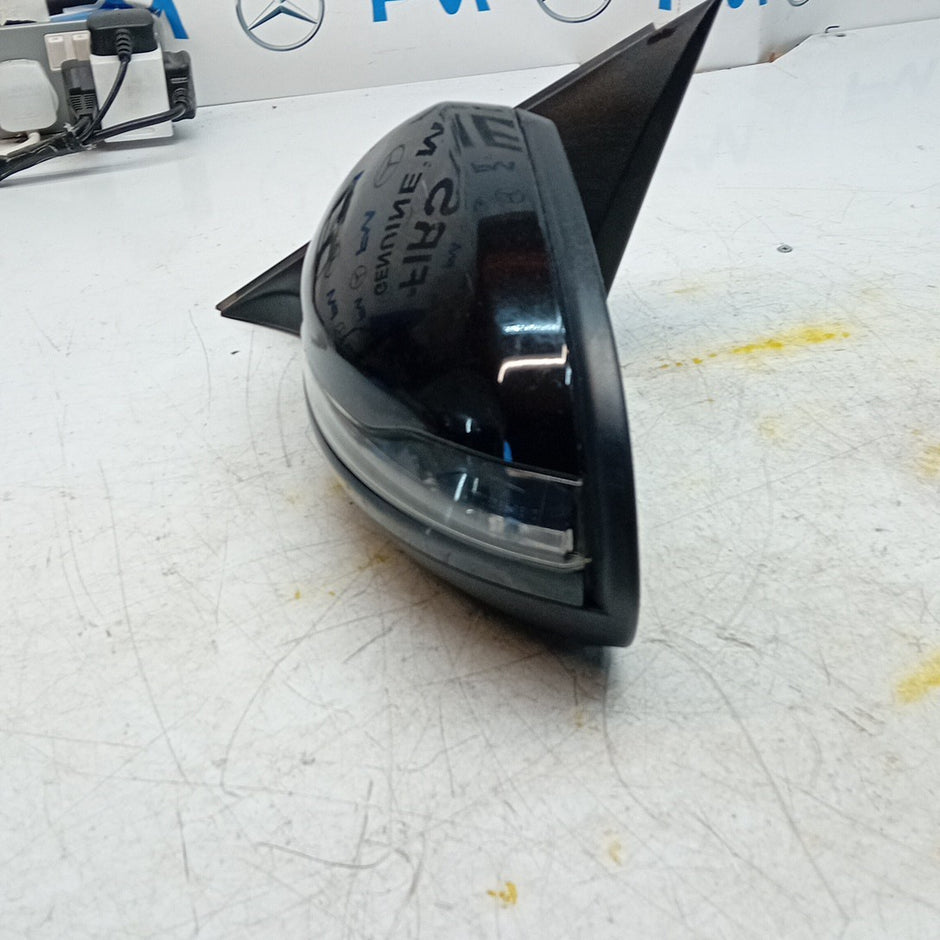 MERCEDES C-CLASS W205 PASSENGER  WING MIRROR NSF BLACK 2014 PL A2058101916 FMM64