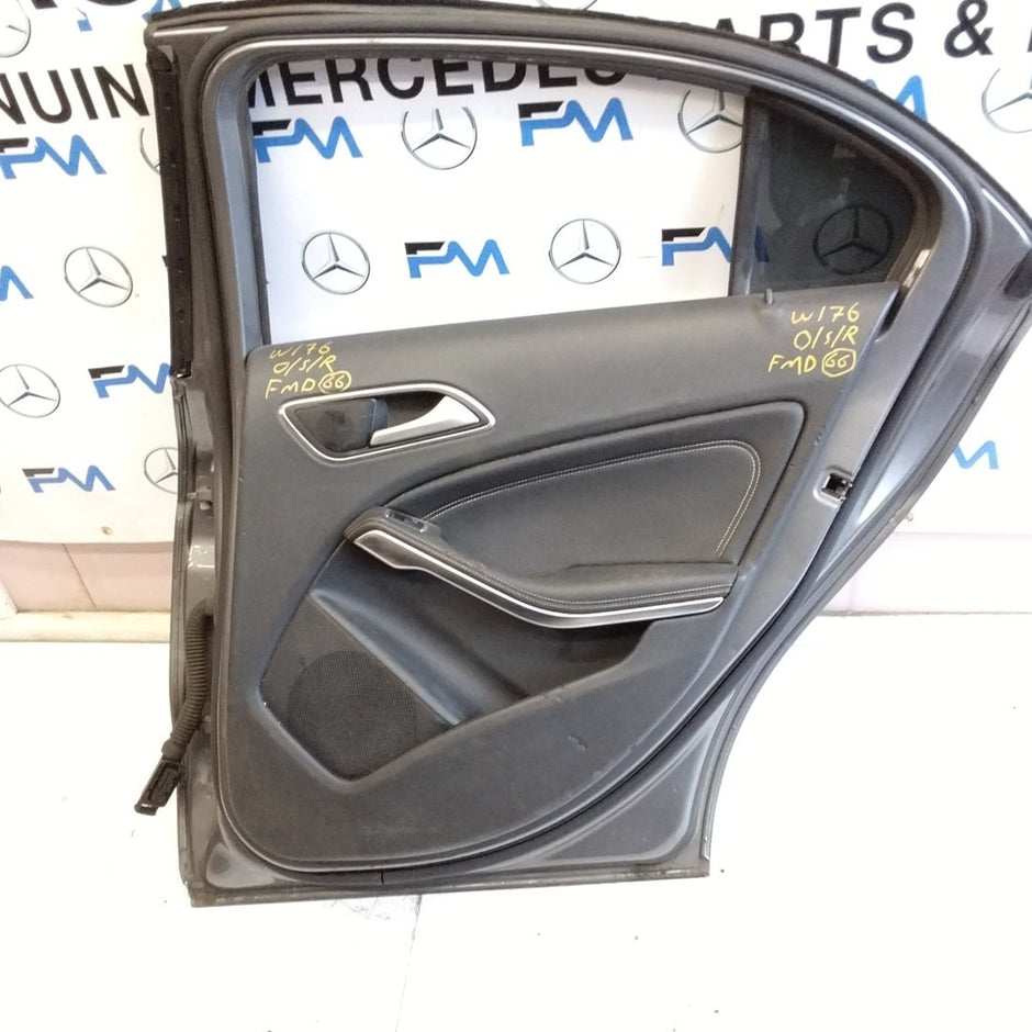MERCEDES BENZ A-CLASS W176 DRIVER SIDE REAR DOOR O/S/R COMPLETE GREY FMD66 