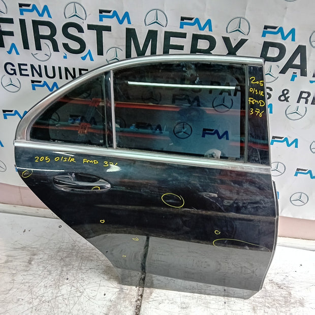 MERCEDES C-CLASS W205 SLN PASSENGER REAR DOOR NSR BLACK 2014 ON COMPLETE FMD376