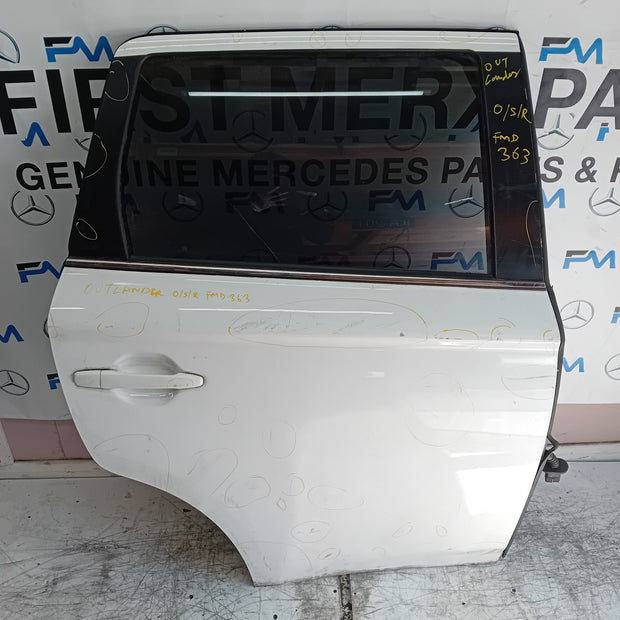 MITSUBISHI OUTLANDER MK3 DRIVER REAR DOOR OSR 2013 WHITE COMPLETE FMD363