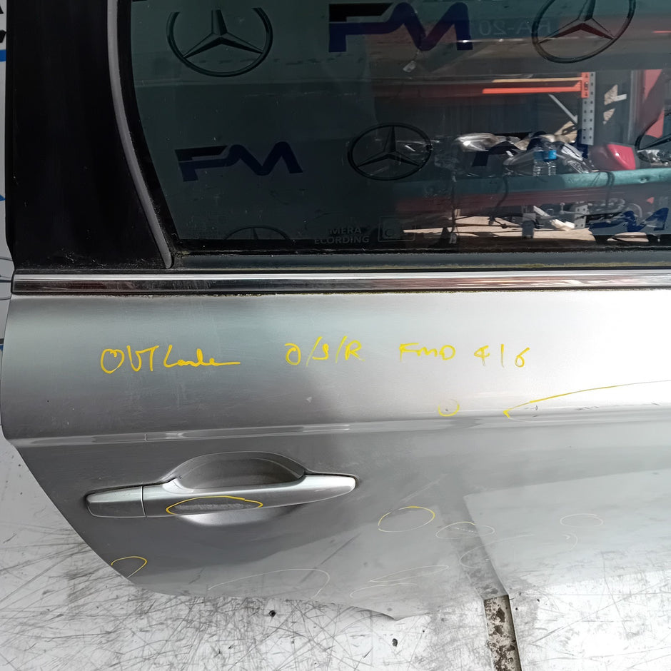MITSUBISHI OUTLANDER MK3 DRIVER SIDE REAR DOOR OSR 2013 SILVER FMD416