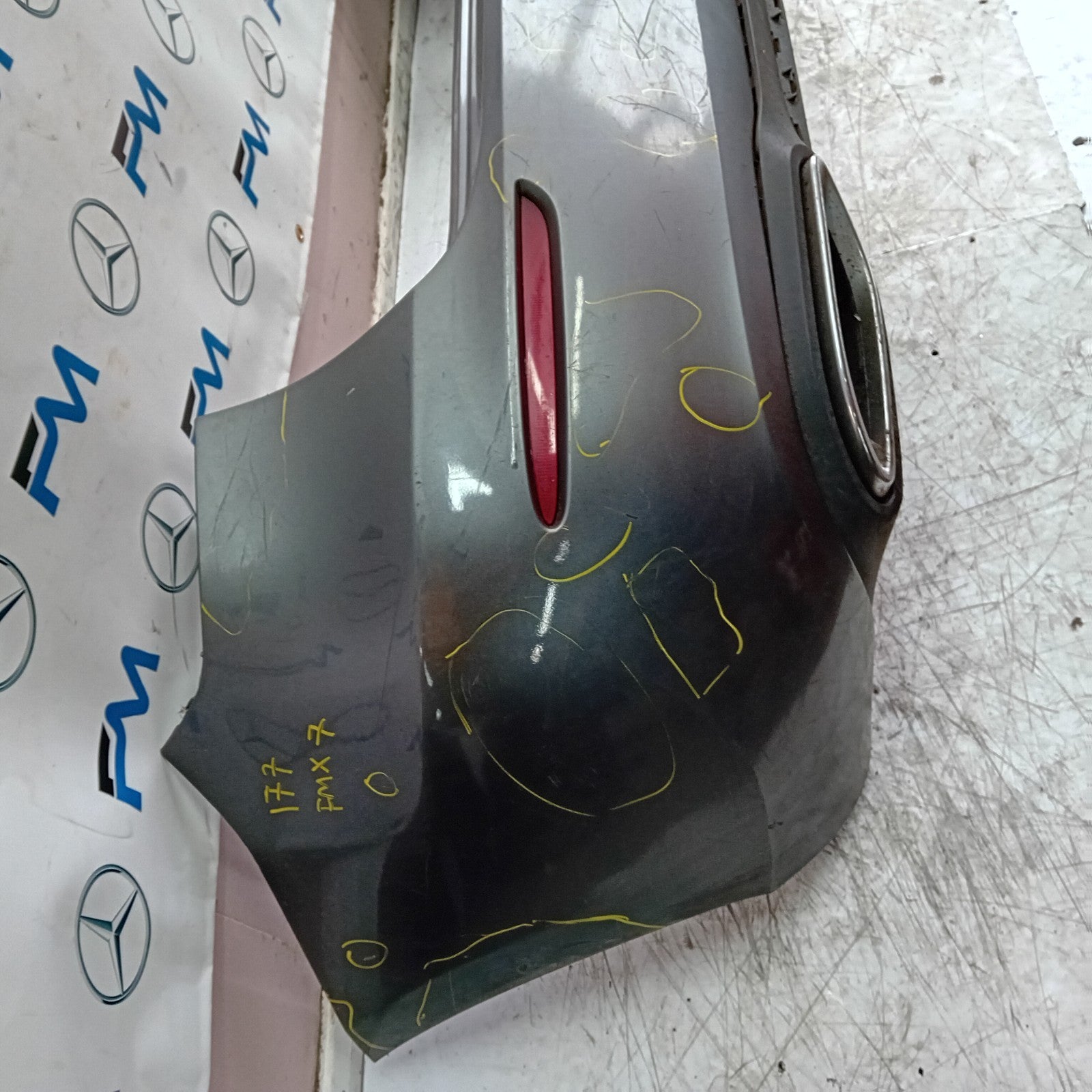 MERCEDES BENZ  A-CLASS W177 REAR BUMPER A1778804801 2018 GREY COMPLETE FMX7