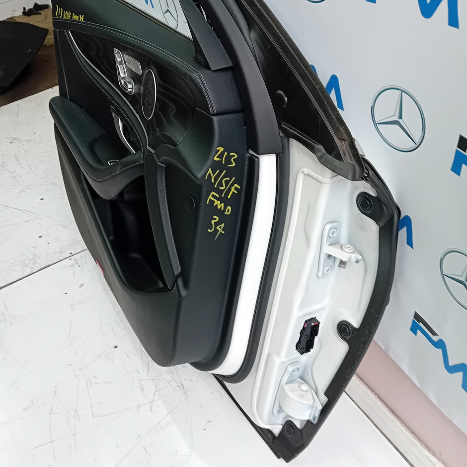 MERCEDES BENZ E-CLASS W213 PASSENGER SIDE FRONT DOOR N/S/F COMPLETE WHITE FMD34