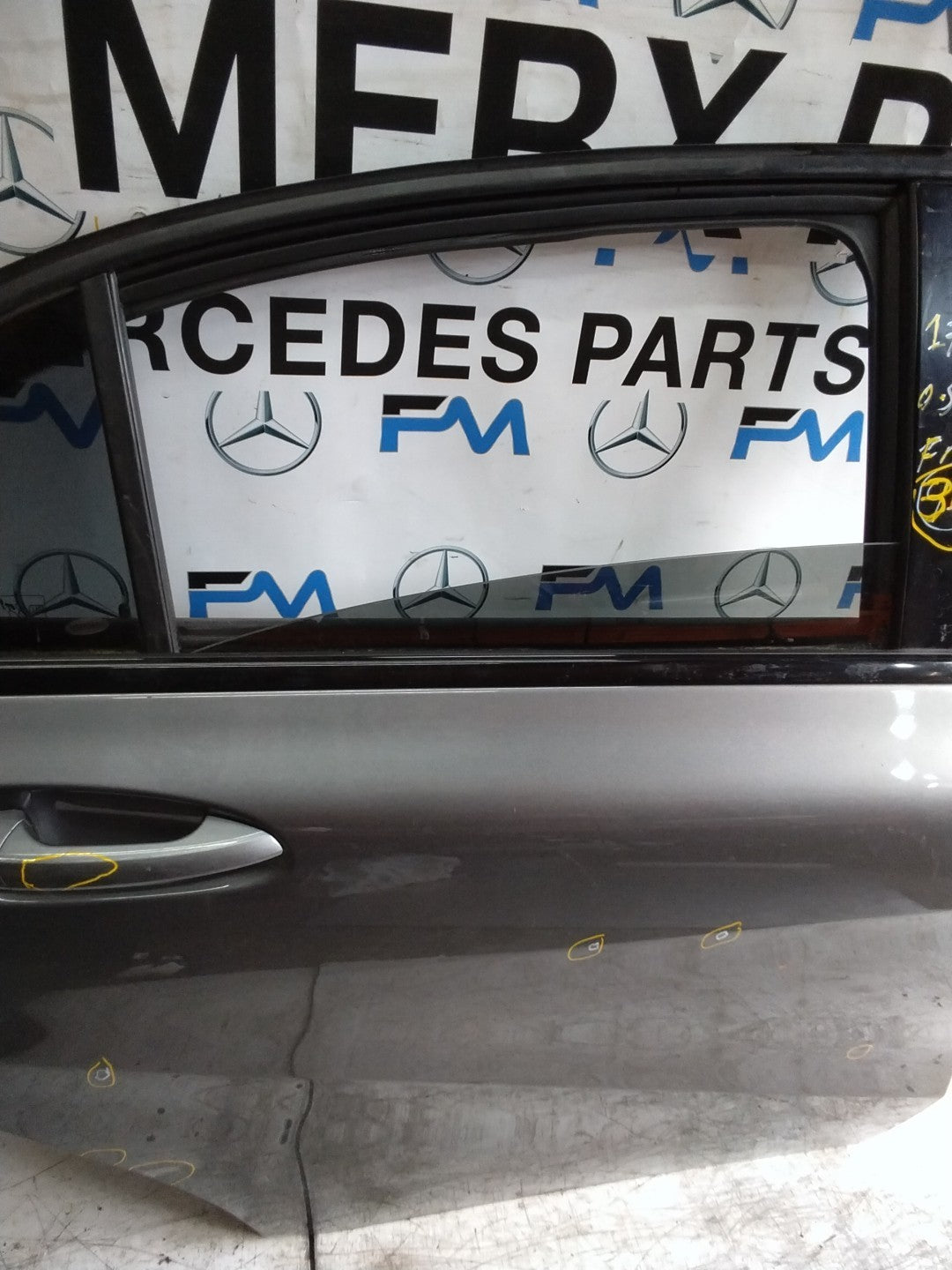 MERCEDES A-CLASS W176 DRIVER REAR DOOR OSR GREY 2012-18 COMPLETE FMD347
