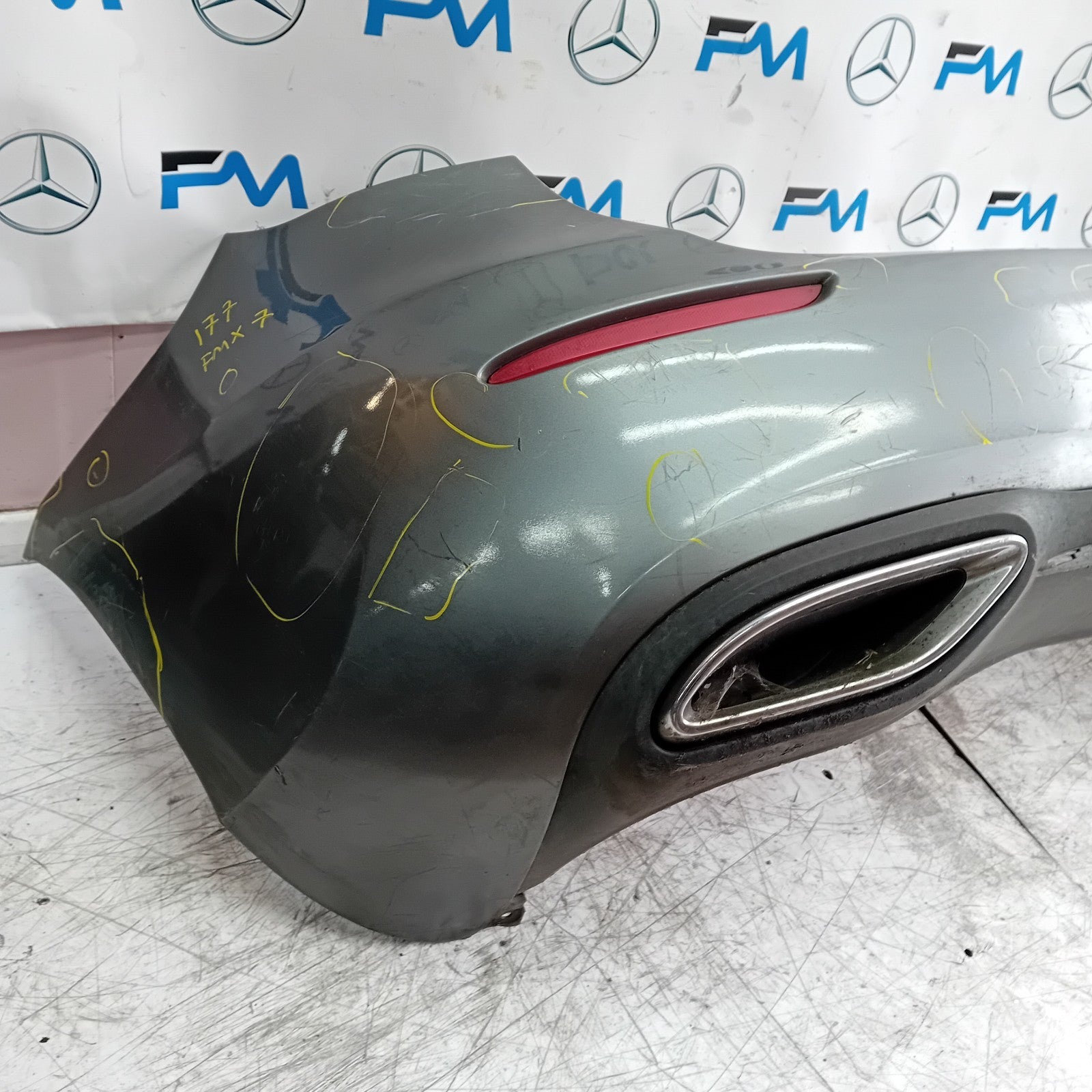 MERCEDES BENZ  A-CLASS W177 REAR BUMPER A1778804801 2018 GREY COMPLETE FMX7