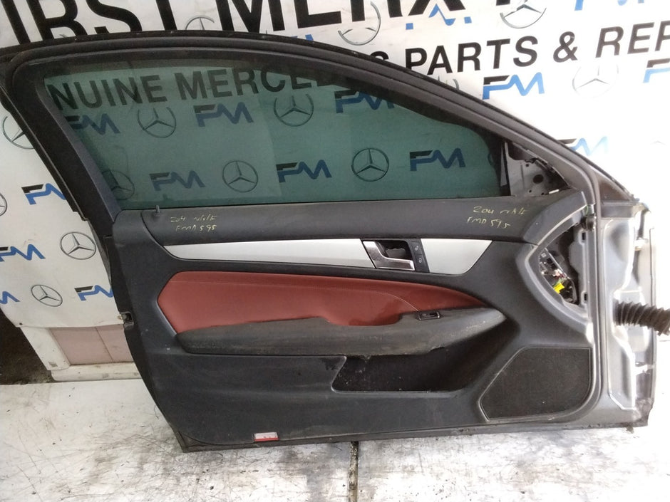 MERCEDES BENZ C-CLS W204 SLN PASSENGER FRONT DOOR NSF SILVER 2008-14  FMD595