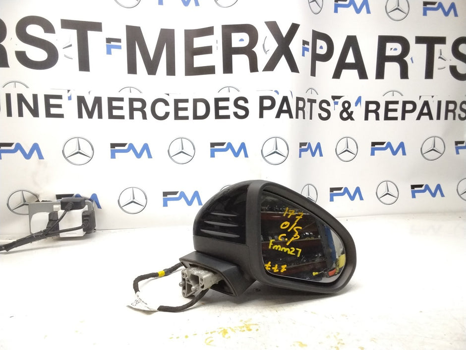 MERCEDES A-CLASS  W177 DRIVER SIDE WING MIRROR A1778101200 BLACK FMM27