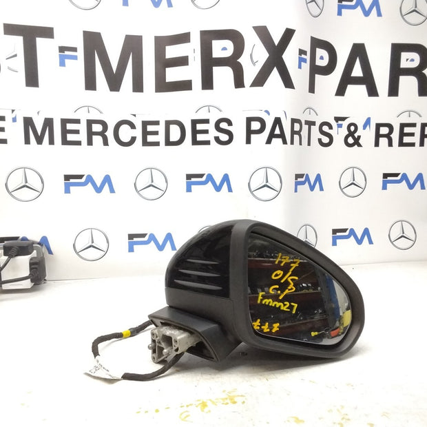 MERCEDES A-CLASS  W177 DRIVER SIDE WING MIRROR A1778101200 BLACK FMM27