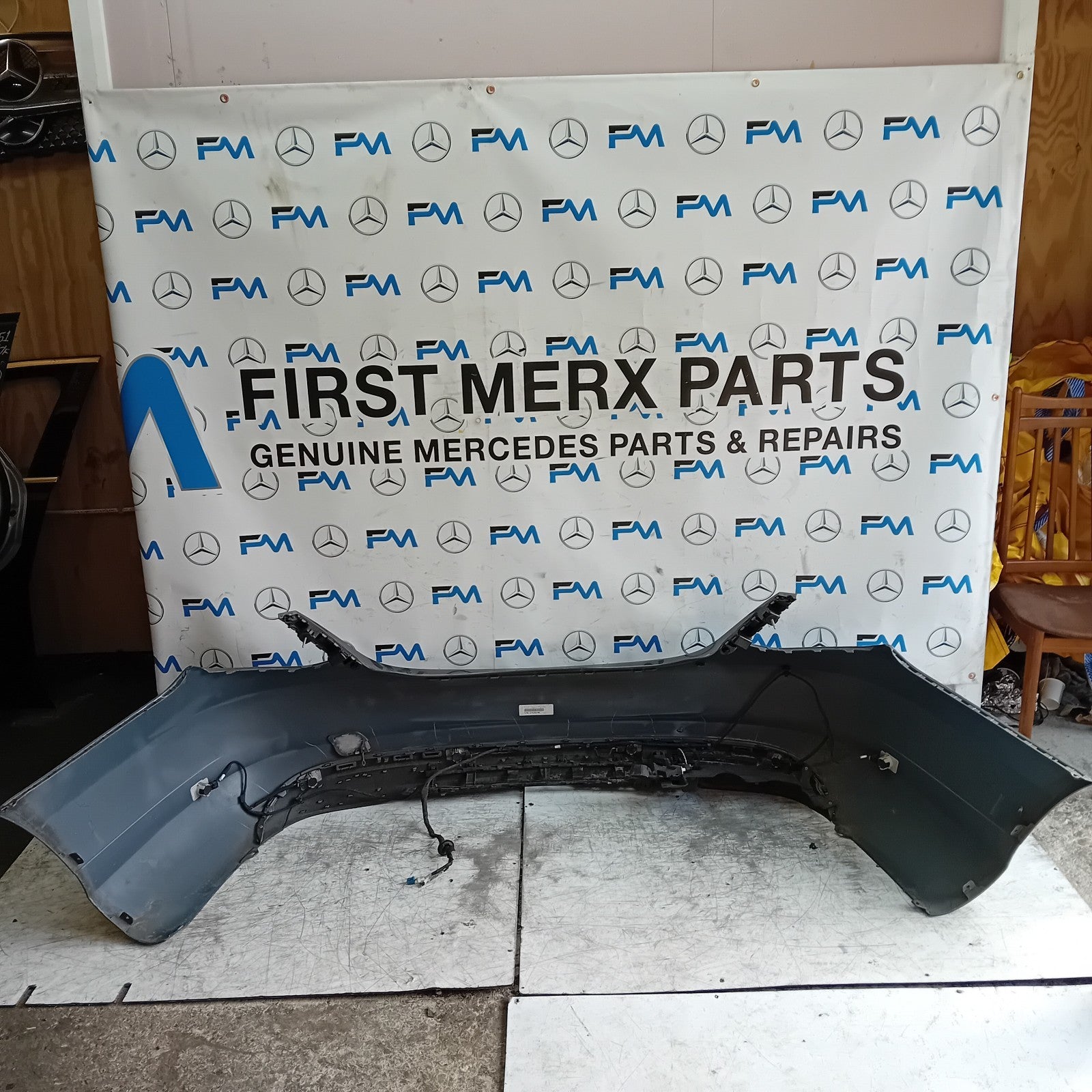 MERCEDES C-CLASS W205  W205 SALOON REAR BUMPER GREY 2014 ON A2058850138 FMX86