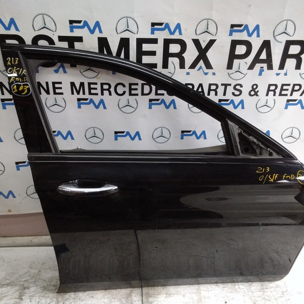 MERCEDES E-CLASS W213  DRIVER FRONT DOOR OSF BLACK 2016-2023 COMPLETE FMD303
