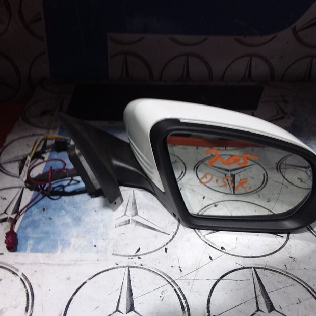 MERCEDES BENZ C Class 2017 W205 Driver Side Wing Mirror A2058104402 WHITE
