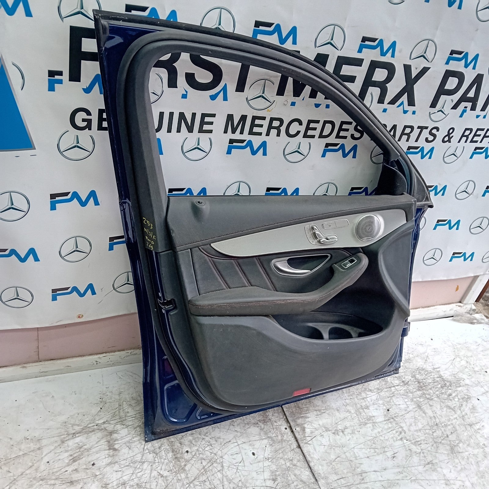 MERCEDES BENZ GLC X253 PASSENGER FRONT DOOR NSF BLUE 2016 ON COMPLETE FMD264