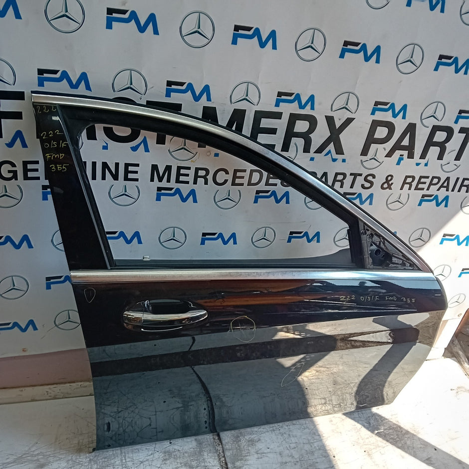 MERCEDES S-CLASS W222 SLN DRIVER FRONT DOOR OSF BLACK 2014 ON COMPLETE FMD355