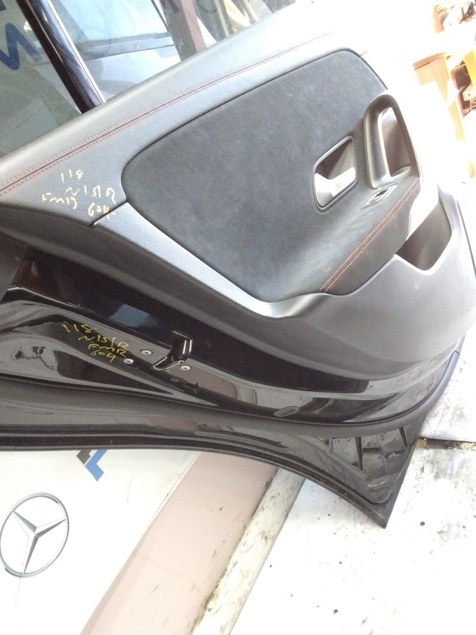 MERCEDES CLA C118 PASSENGER REAR DOOR NSR BLACK 2019 ONWARDS COMPLETE FMD604