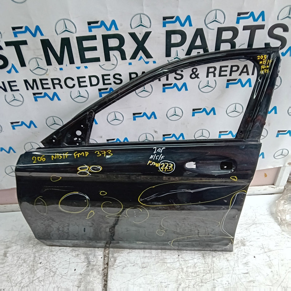 MERCEDES C-CLASS W205 SLN PASSENGE FRONT DOOR NSF BLACK 2014 ON FMD373