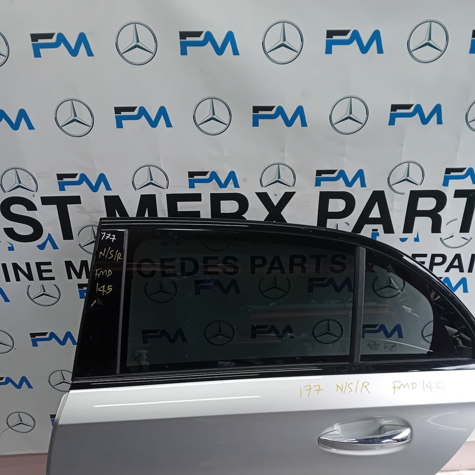 MERCEDES BENZ A-CLASS W177 PASSENGER SIDE REAR DOOR N/S/R SILVER  FMD145
