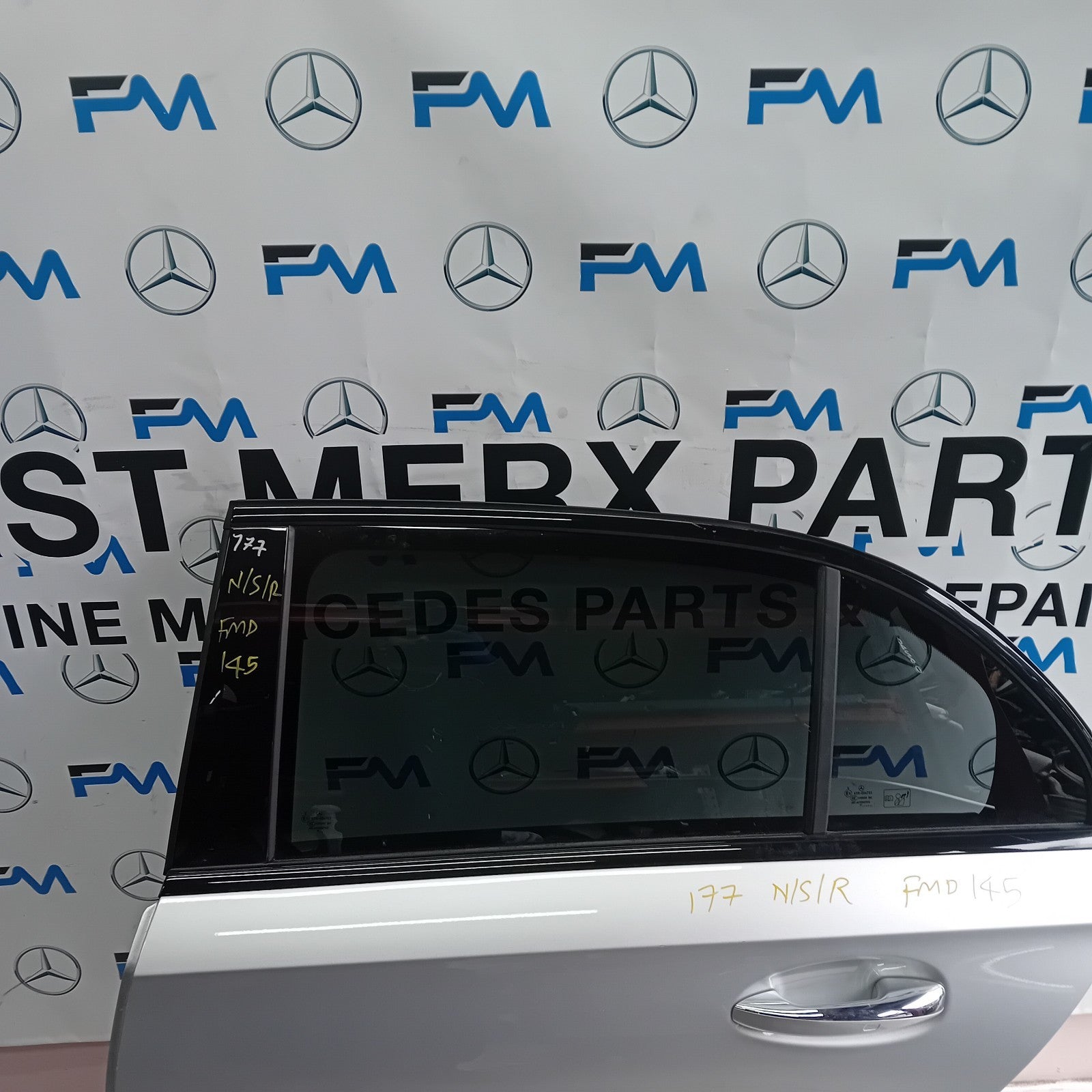 MERCEDES BENZ A-CLASS W177 PASSENGER SIDE REAR DOOR N/S/R SILVER  FMD145
