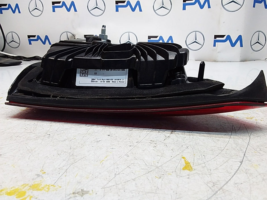 MERCEDES A-CLASS W177 DRIVER RIGHT OS REAR INNER TAIL LIGHT A1779062804 FMT256